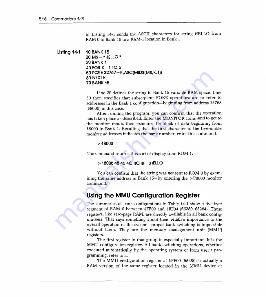 Sams Commodore 128 Reference Manual Download Page 523