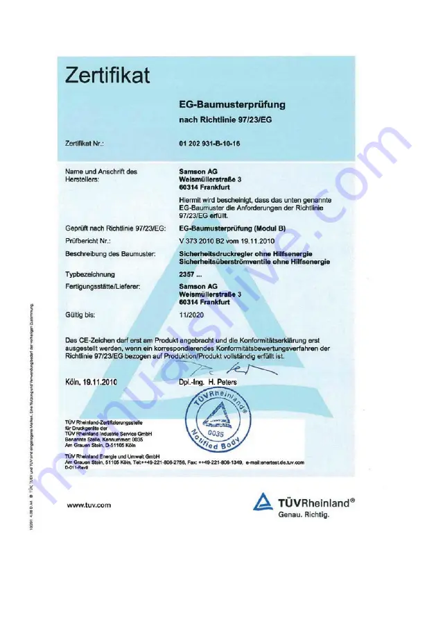 Samson 2357-3 Mounting And Operating Instructions Download Page 36