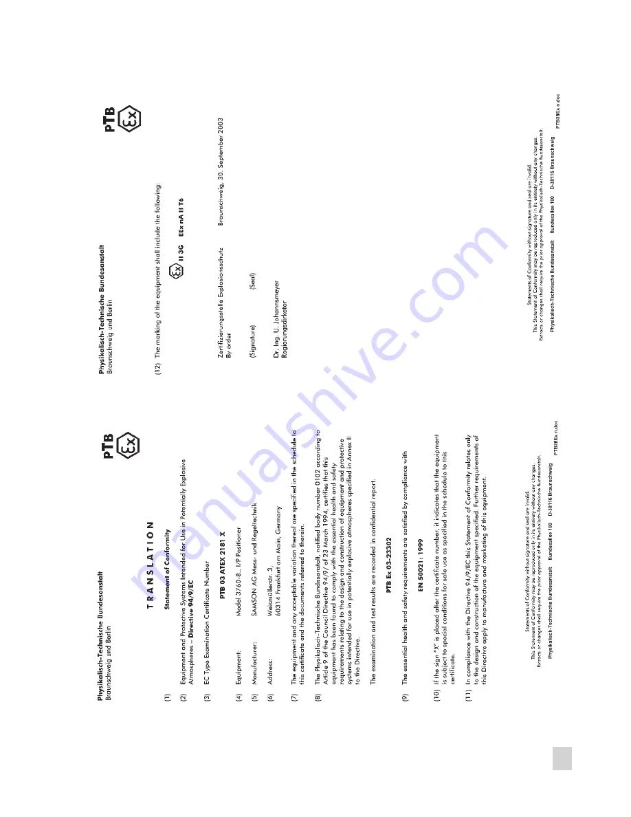 Samson 3760 Mounting And Operating Instructions Download Page 27