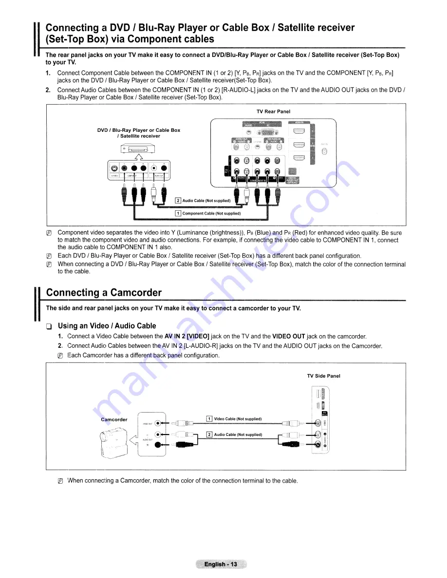 Samsung 305PN50550 Скачать руководство пользователя страница 13