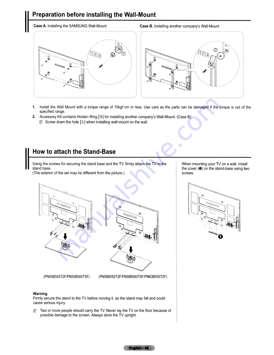 Samsung 305PN50550 Скачать руководство пользователя страница 48