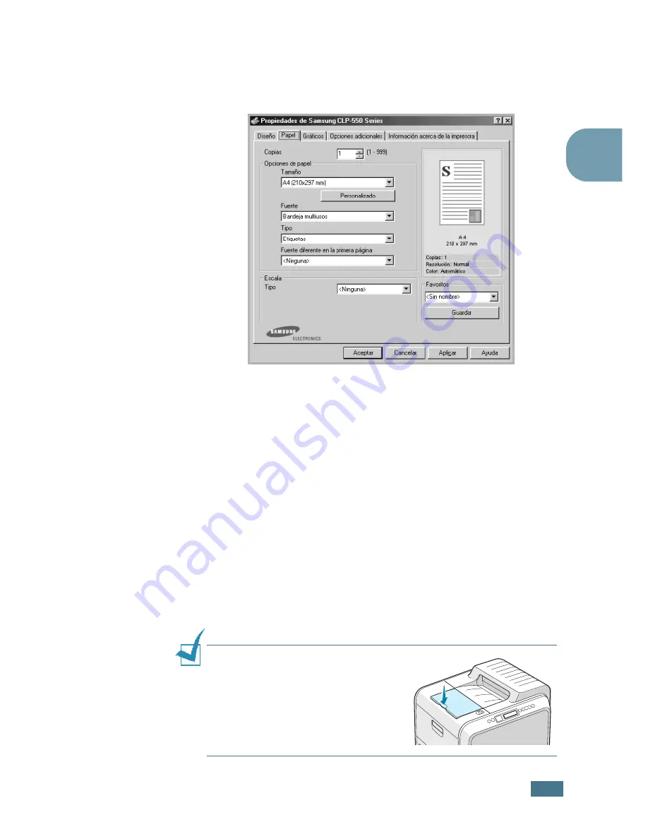 Samsung 550N - CLP Color Laser Printer (Spanish) Manual De Instalación Download Page 93