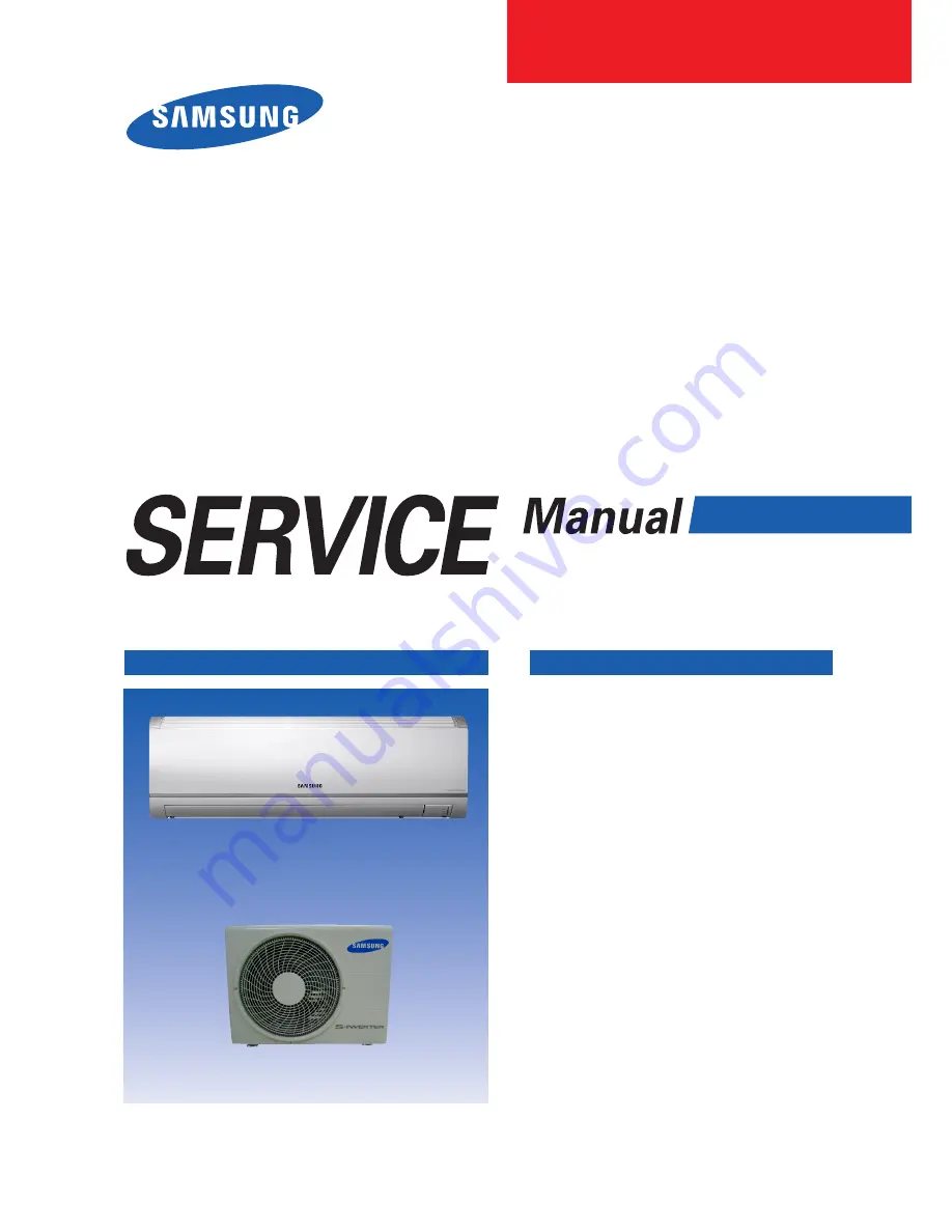 Samsung AQV09FC Service Manual Download Page 1