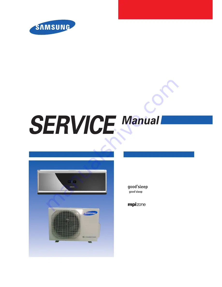 Samsung AQV09VBA Series Service Manual Download Page 1