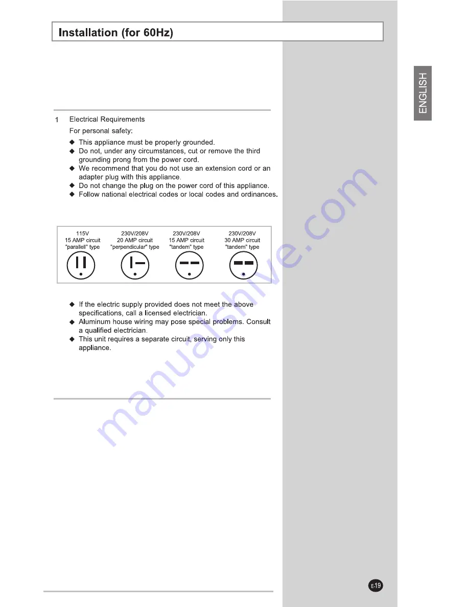 Samsung AW08PKHAA Owner'S Instructions Manual Download Page 19