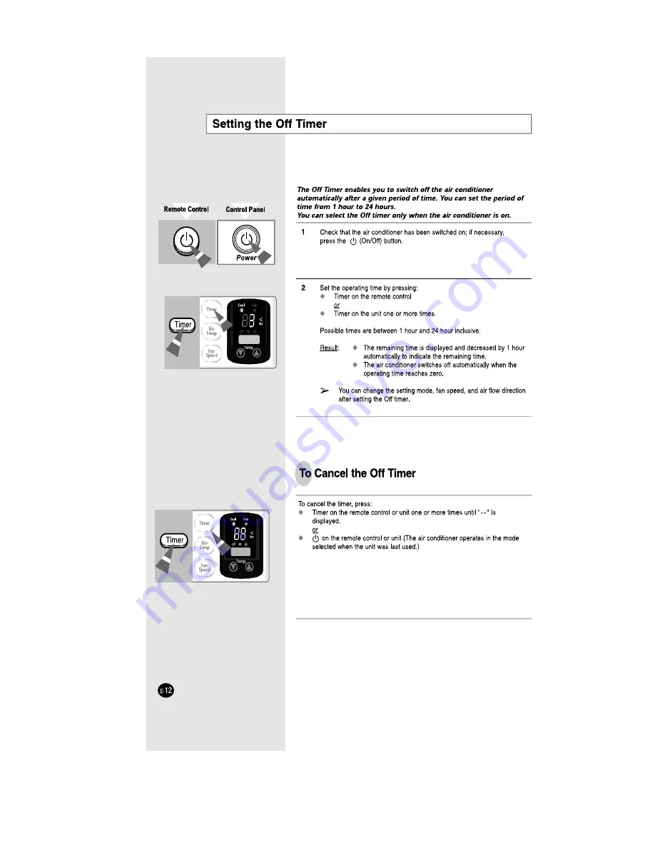 Samsung AW12ZKB Скачать руководство пользователя страница 12