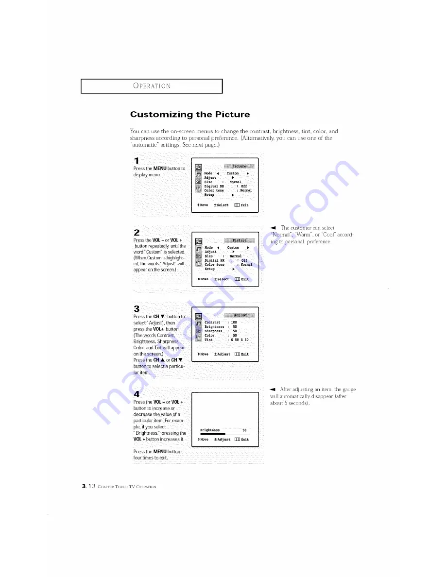 Samsung CFT2790 Owner'S Instructions Manual Download Page 34