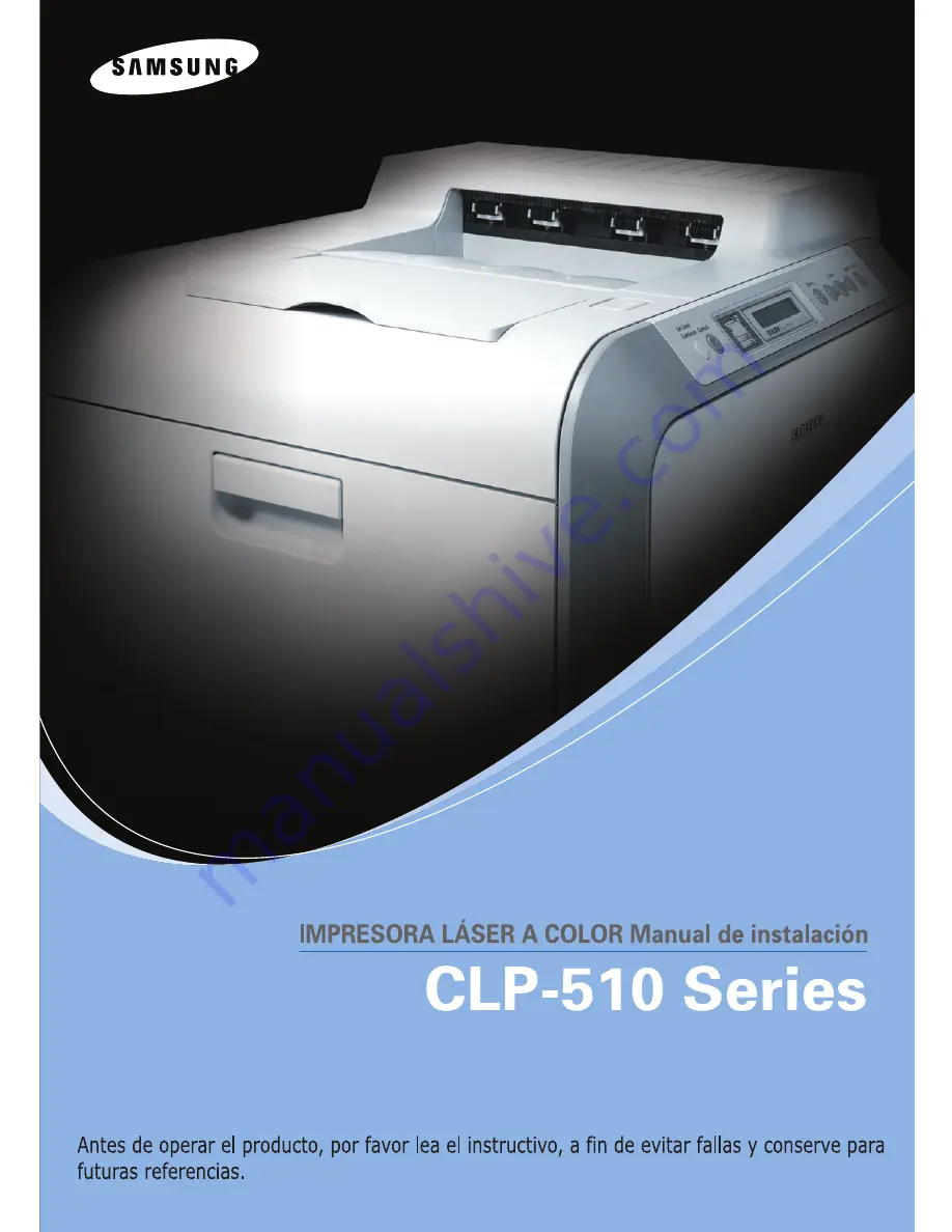 Samsung CLP 510N - Color Laser Printer (Spanish) Manual Del Usuario Download Page 1