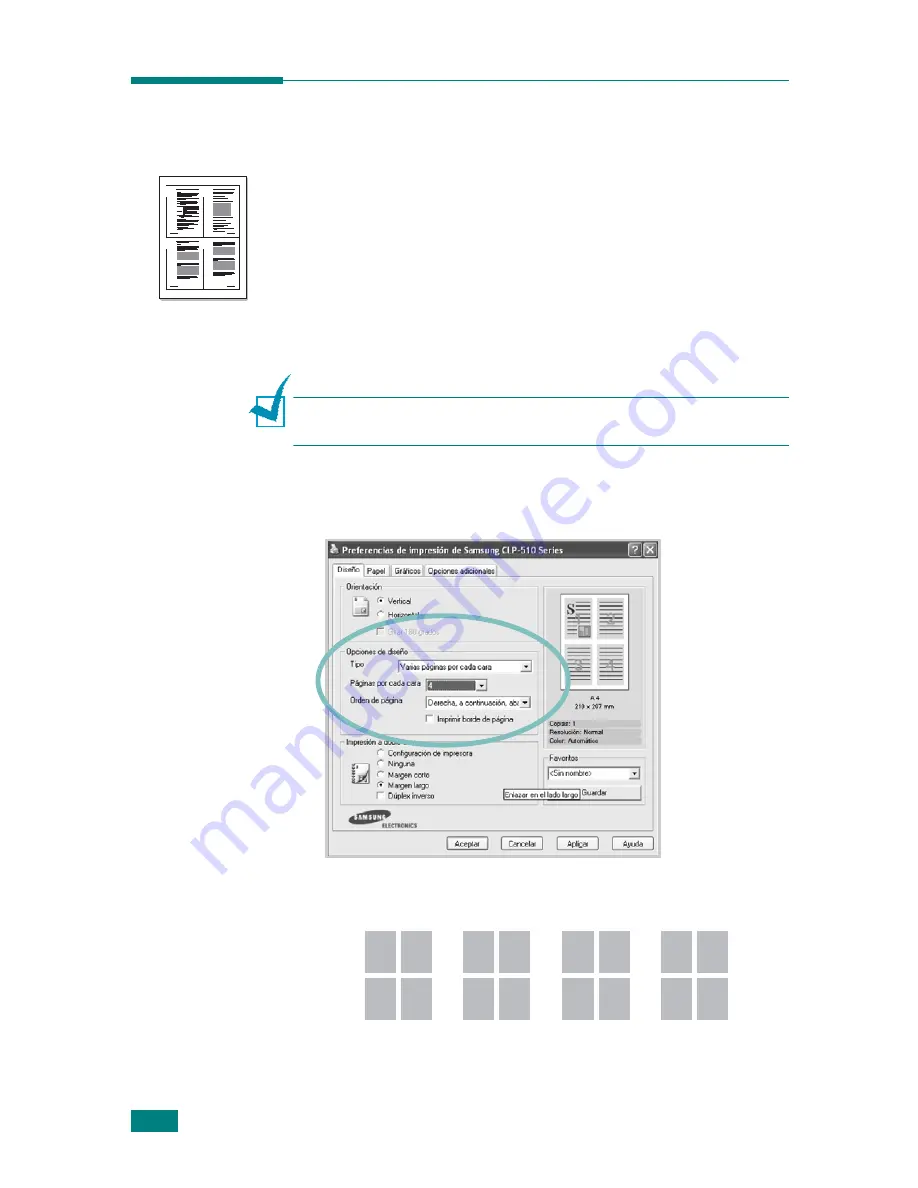 Samsung CLP 510N - Color Laser Printer (Spanish) Manual Del Usuario Download Page 111