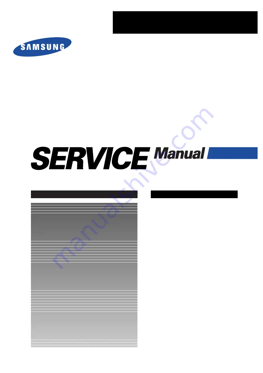 Samsung CS3403AMNS/XSH Service Manual Download Page 1