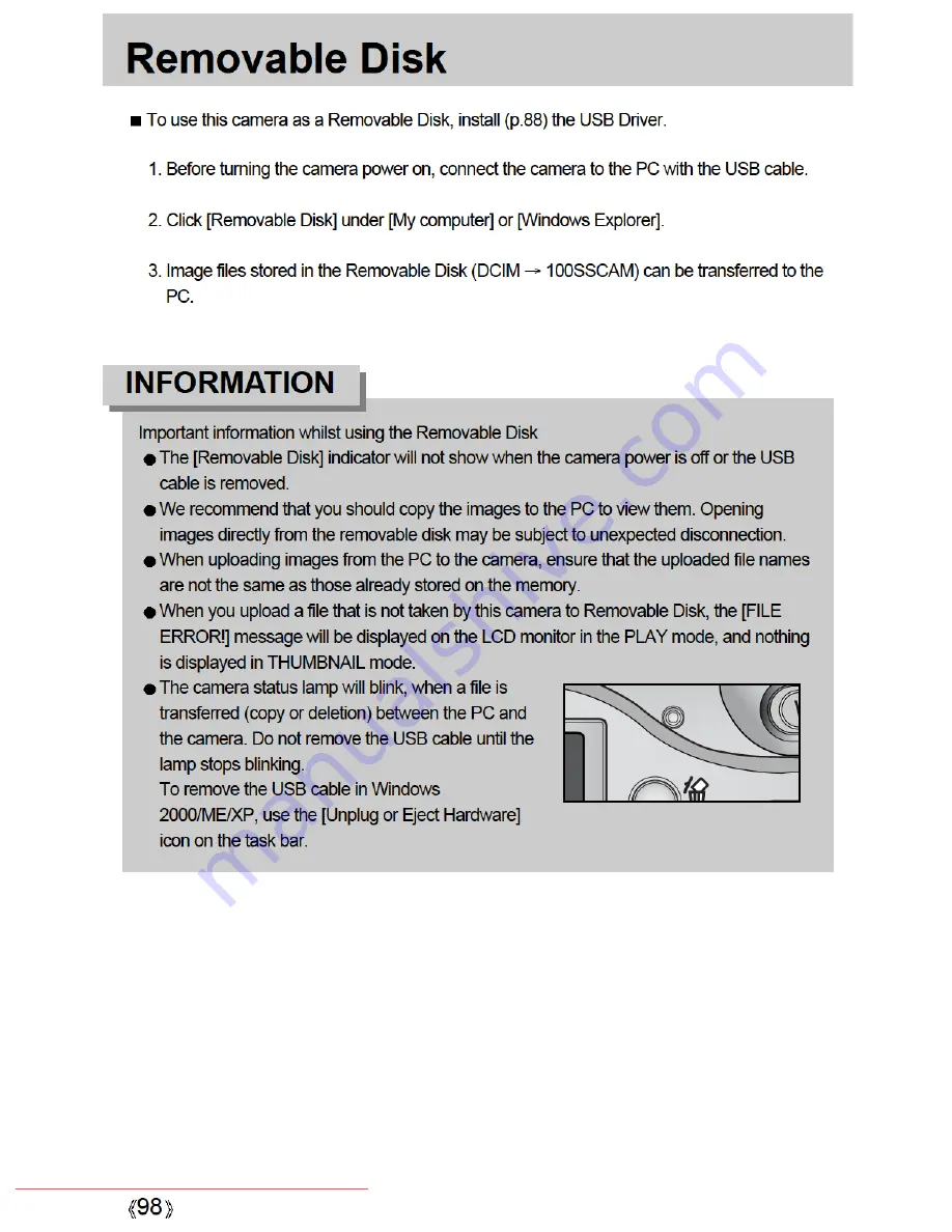 Samsung DIGIMAX 3000 User Manual Download Page 98