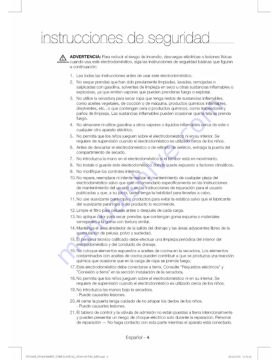 Samsung DV3000 User Manual Download Page 76