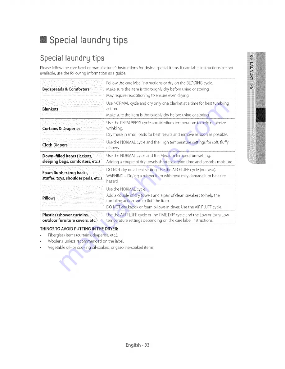 Samsung DV45H6300EG User Manuals Download Page 33