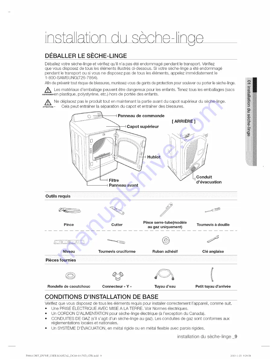 Samsung DV50F9A8EVW/A2 User Manual Download Page 53