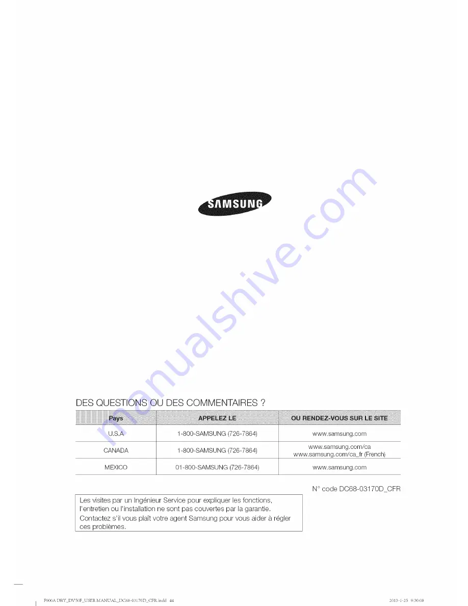 Samsung DV50F9A8EVW/A2 User Manual Download Page 88