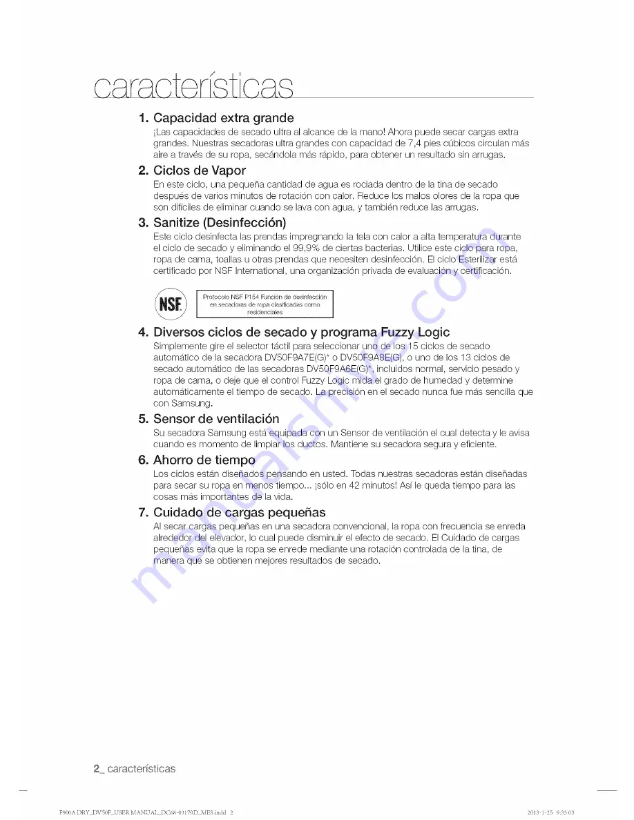 Samsung DV50F9A8EVW/A2 User Manual Download Page 90