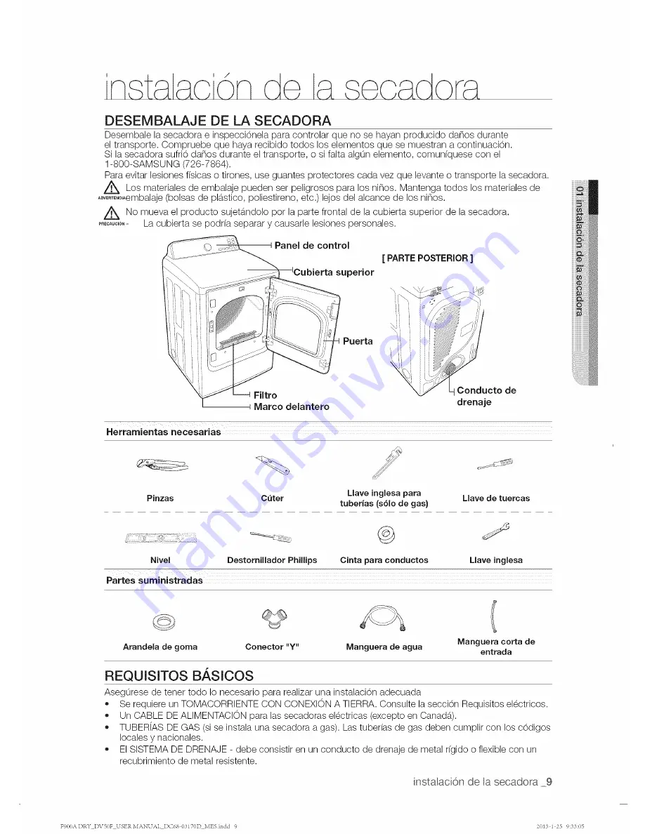 Samsung DV50F9A8EVW/A2 User Manual Download Page 97