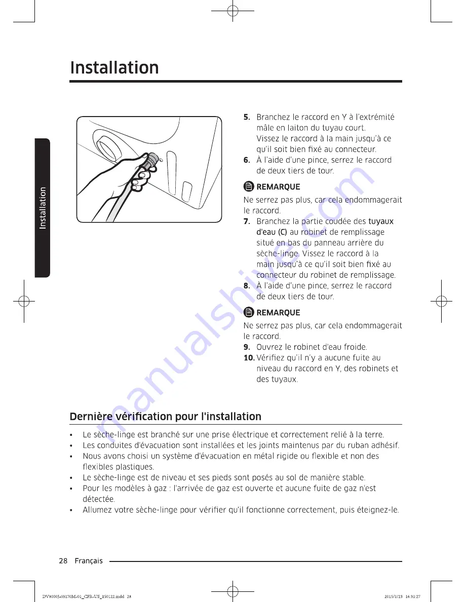 Samsung DV52J8060E Скачать руководство пользователя страница 92