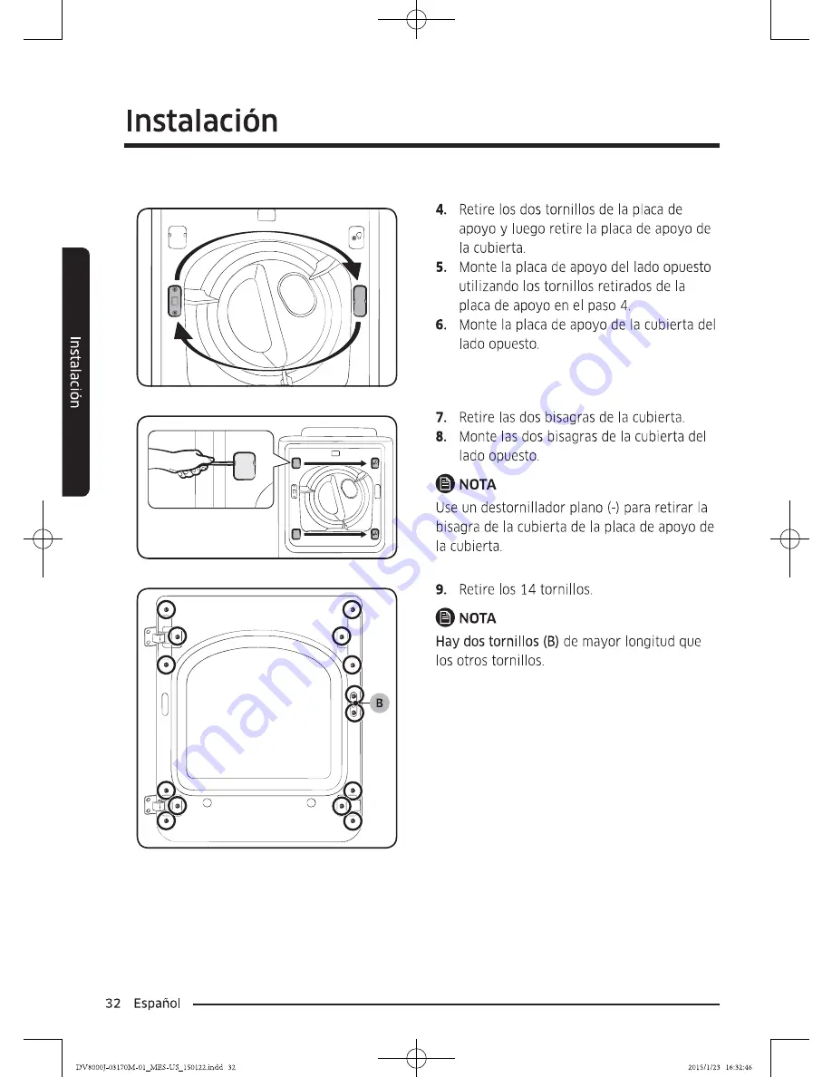 Samsung DV52J8060E Скачать руководство пользователя страница 160