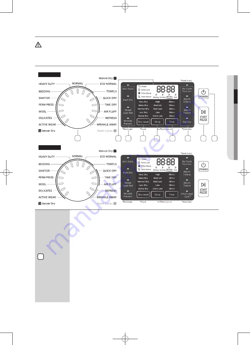 Samsung DV56H9000E(G)* User Manual Download Page 61