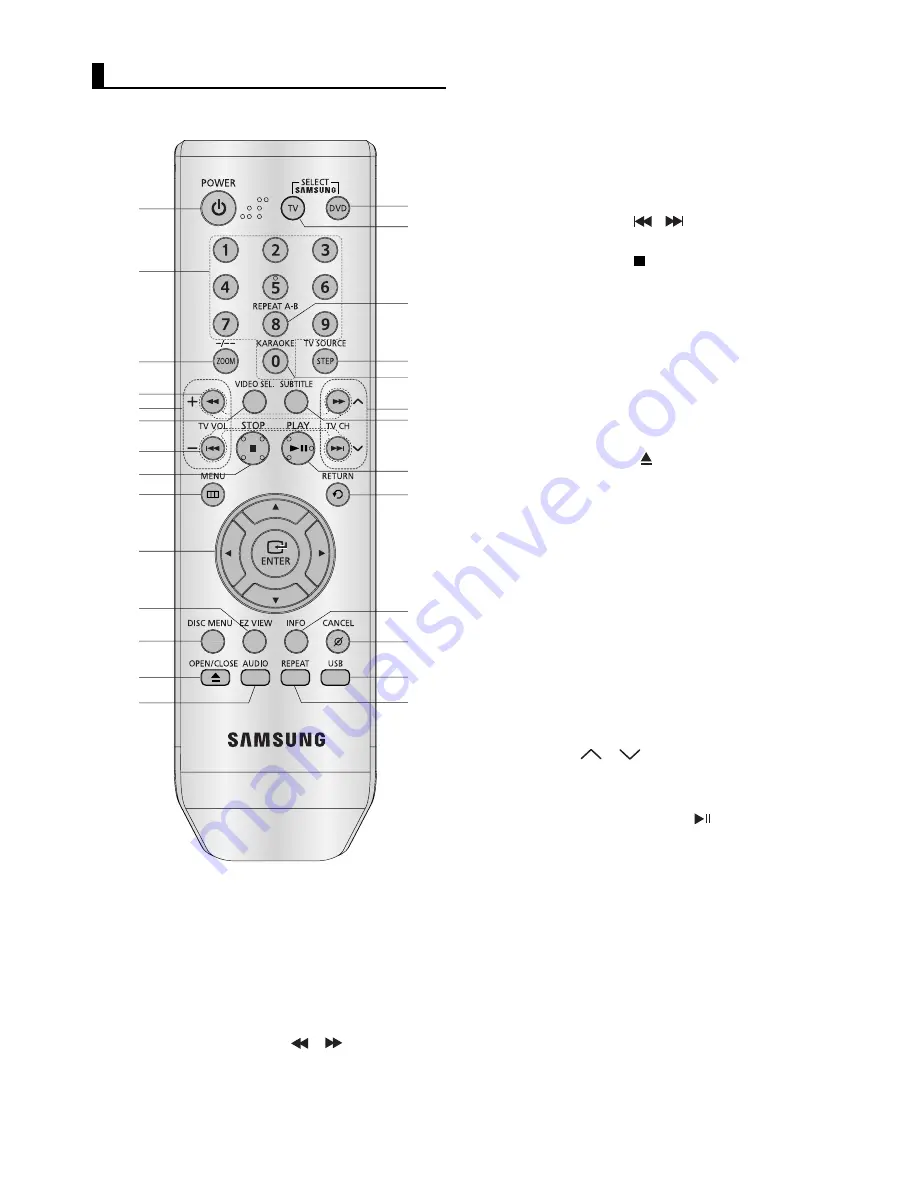 Samsung DVD-P280K User Manual Download Page 8