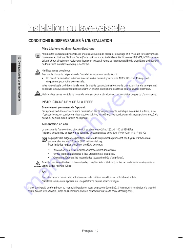 Samsung DW80N3030 Series User Manual Download Page 44