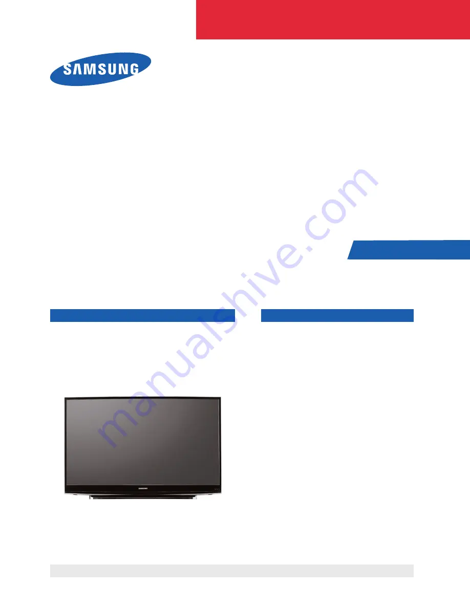 Samsung HLT5676SX/XAA Service Manual Download Page 1