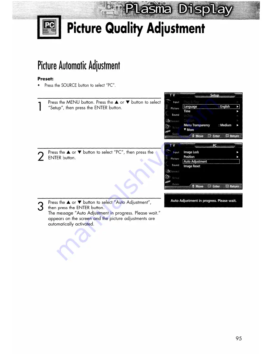 Samsung HP-R4272 Owner'S Instructions Manual Download Page 95