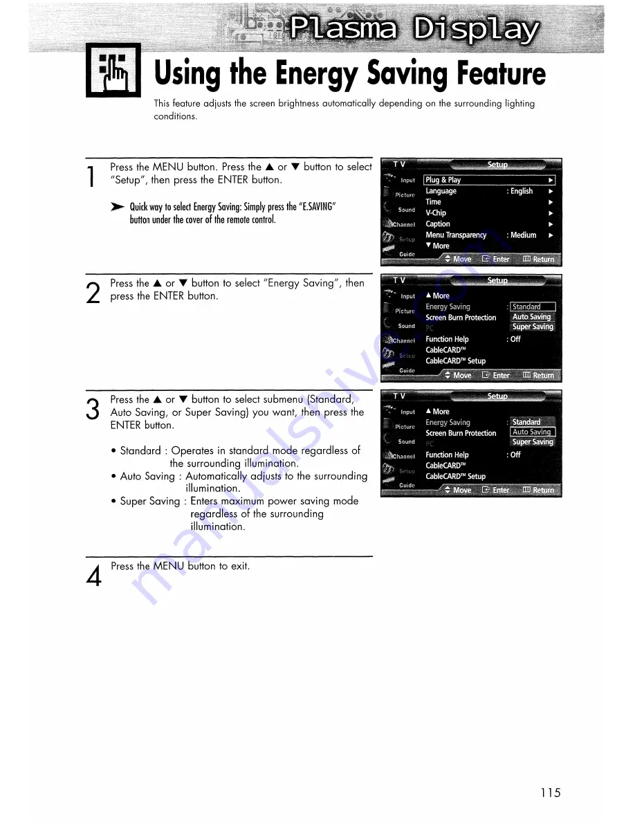 Samsung HP-R4272 Owner'S Instructions Manual Download Page 115