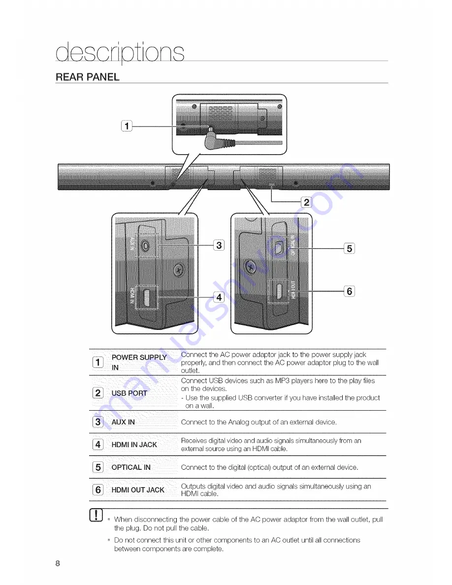 Samsung HW-FM55C User Manual Download Page 8