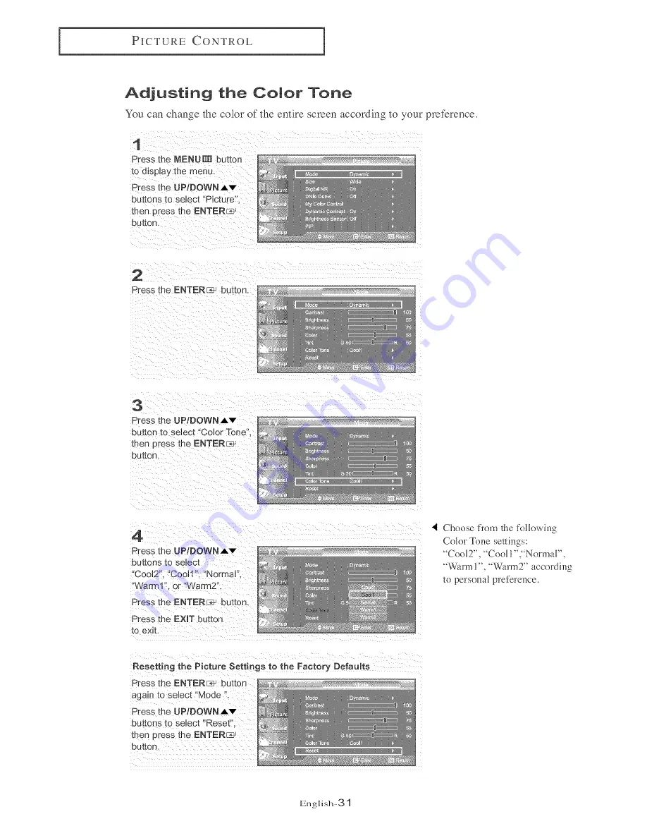 Samsung LN-R2668W Owner'S Instructions Manual Download Page 36