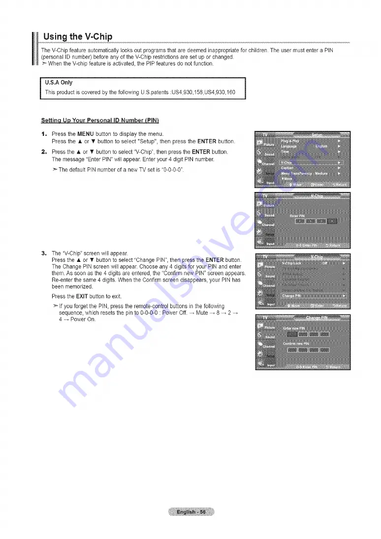 Samsung LN-T4069FX Owner'S Instructions Manual Download Page 58