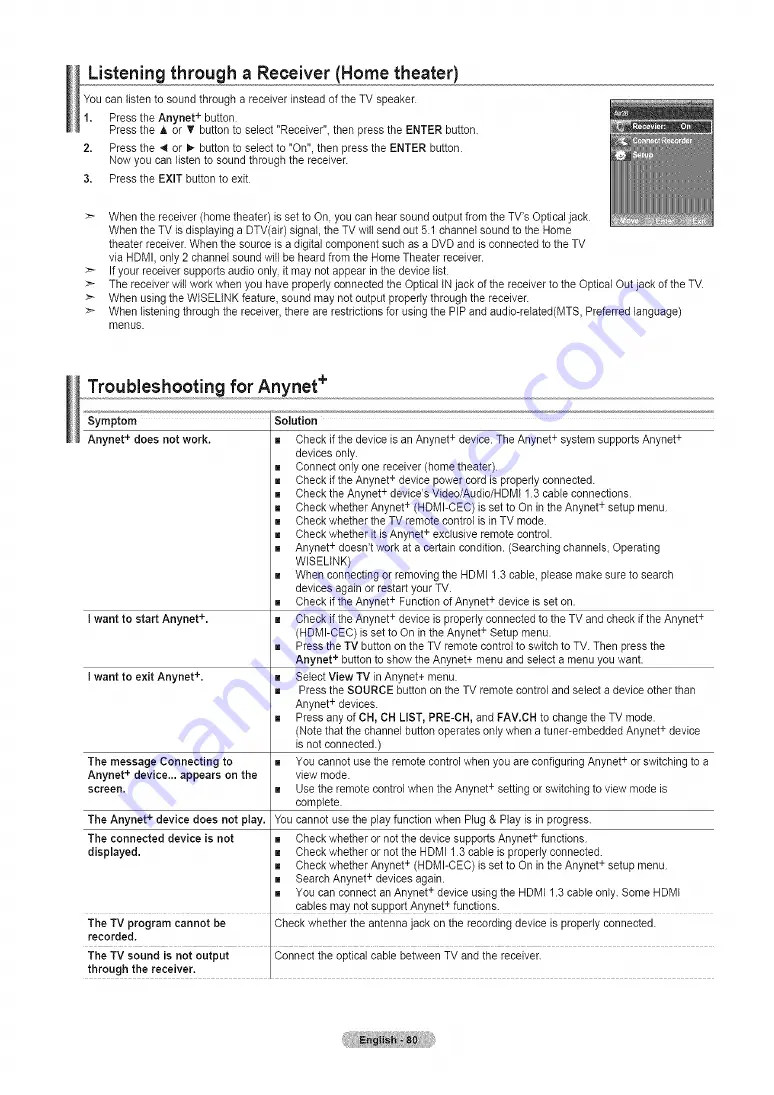 Samsung LN-T4069FX Owner'S Instructions Manual Download Page 82