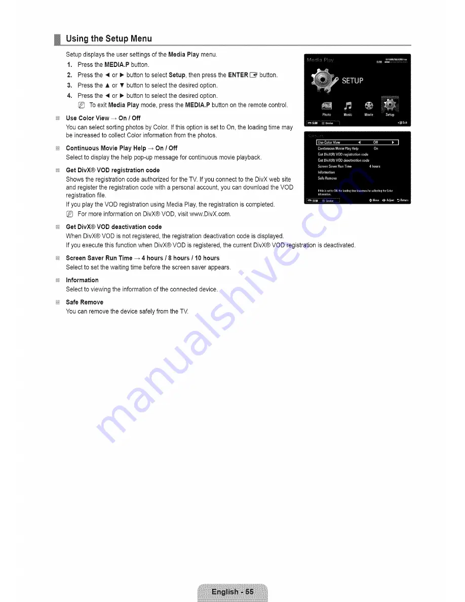 Samsung LN46B650 User Manual Download Page 57