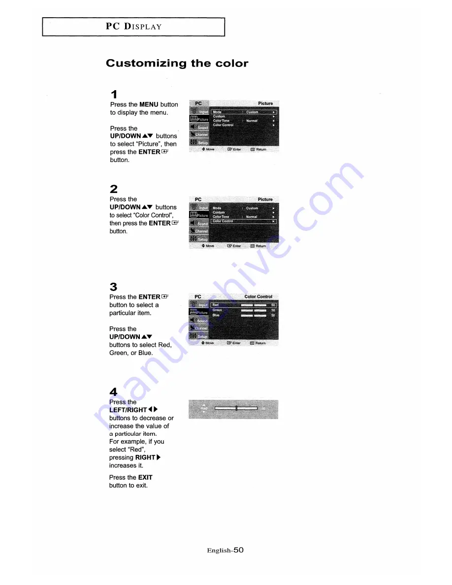 Samsung LT-P 1545 Скачать руководство пользователя страница 55