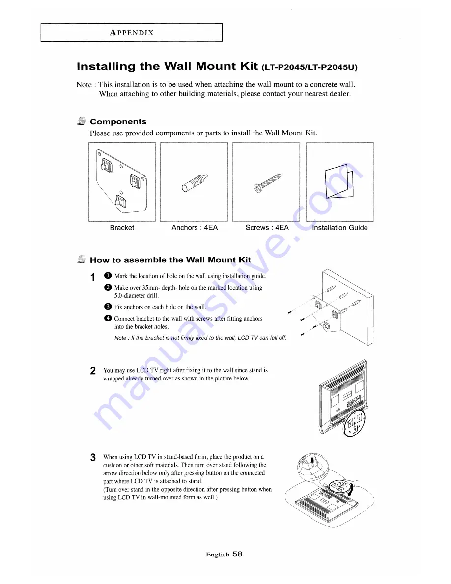 Samsung LT-P 1545 Скачать руководство пользователя страница 63