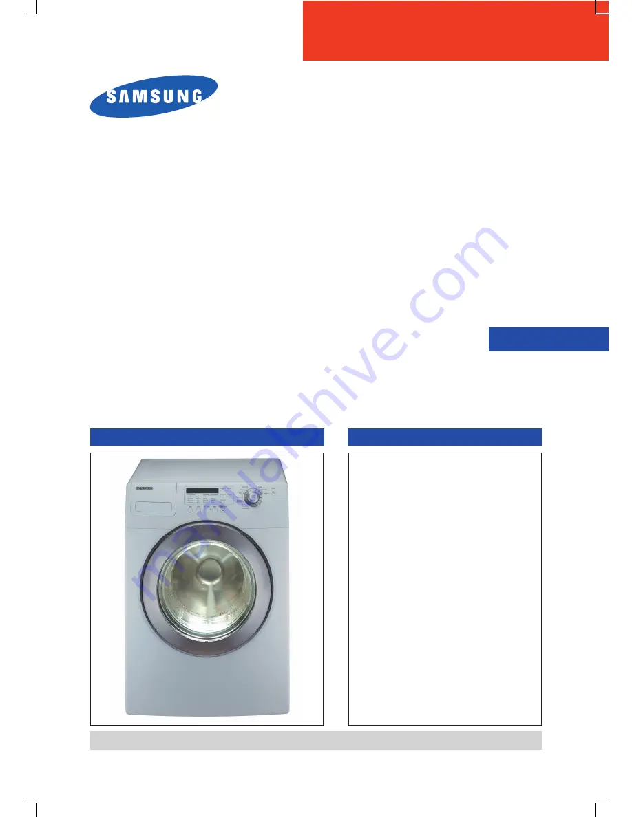 Samsung MAYTAG WF316L Service Manual Download Page 3