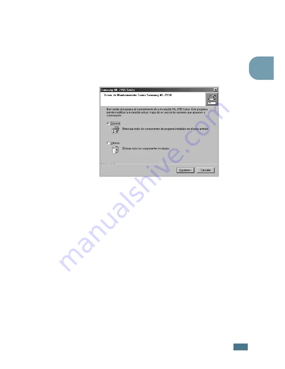 Samsung ML 2150 - B/W Laser Printer (Spanish) Manual Del Usuario Download Page 40