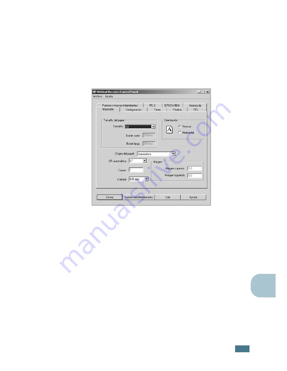 Samsung ML 2150 - B/W Laser Printer (Spanish) Manual Del Usuario Download Page 188