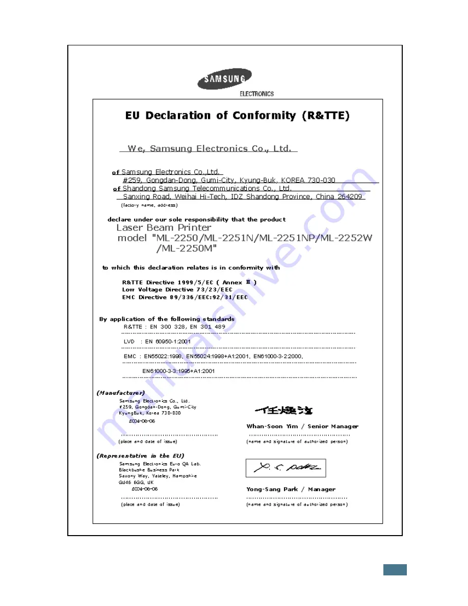 Samsung ML-2250 Series User Manual Download Page 16