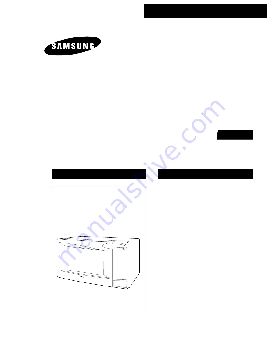 Samsung MW1020WA Service Manual Download Page 1