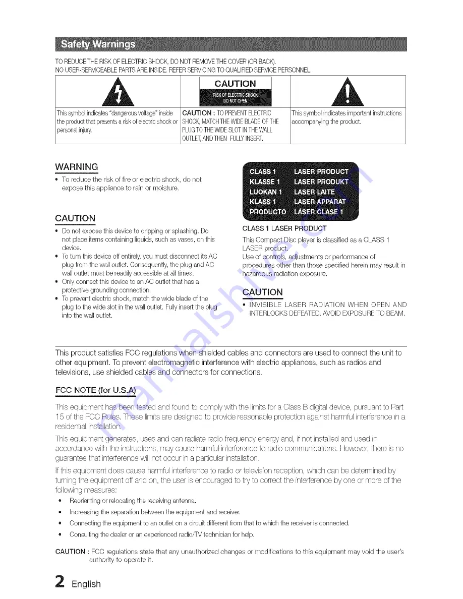 Samsung MX-F830B User Manual Download Page 2