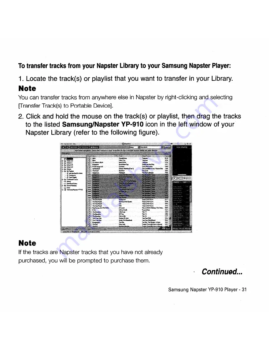 Samsung Napster YP-910 User Manual Download Page 31