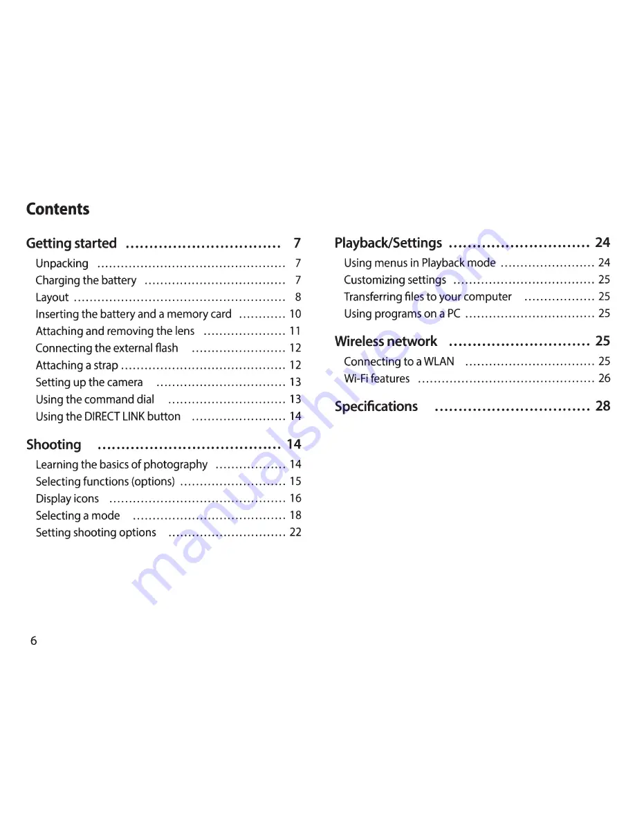 Samsung NX2000 Скачать руководство пользователя страница 6