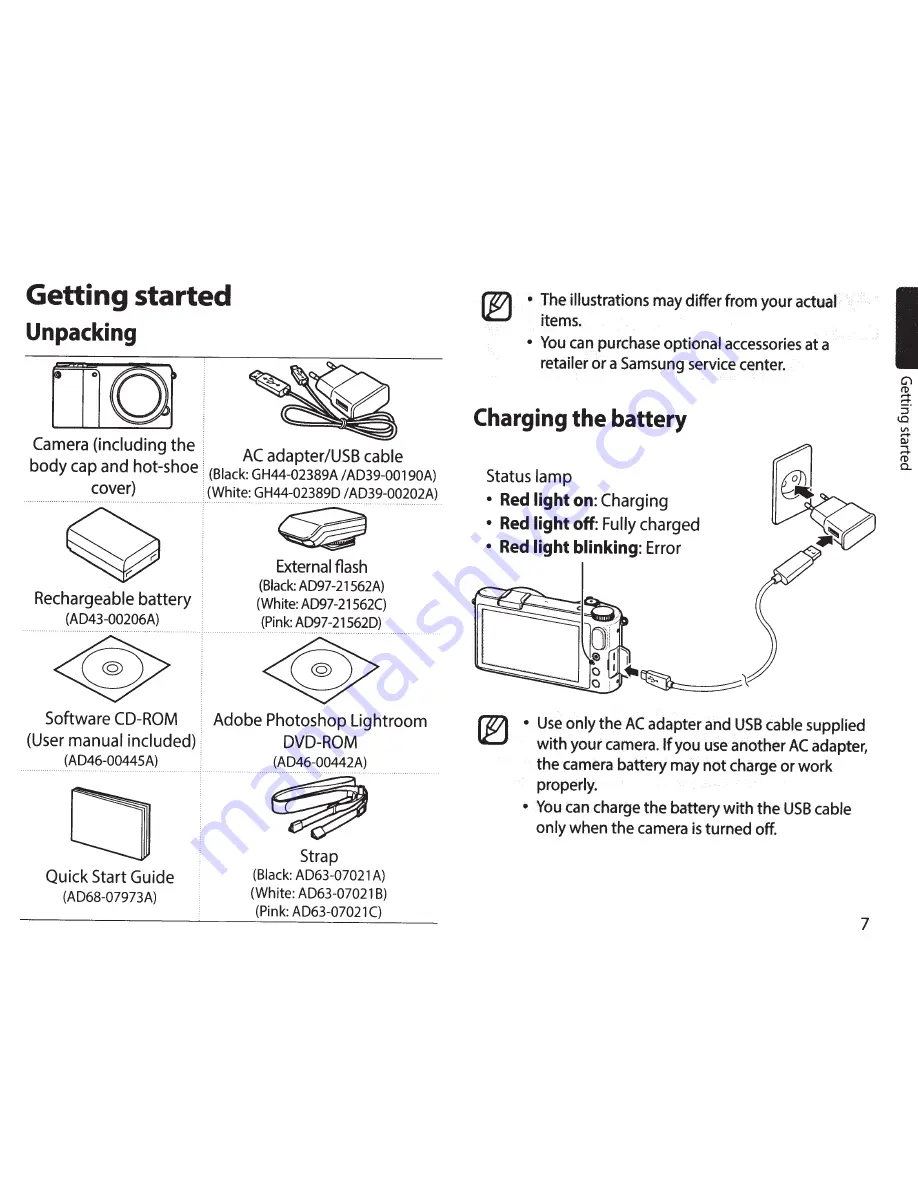 Samsung NX2000 Скачать руководство пользователя страница 7