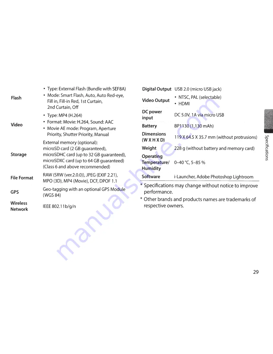 Samsung NX2000 Quick Start Manual Download Page 29