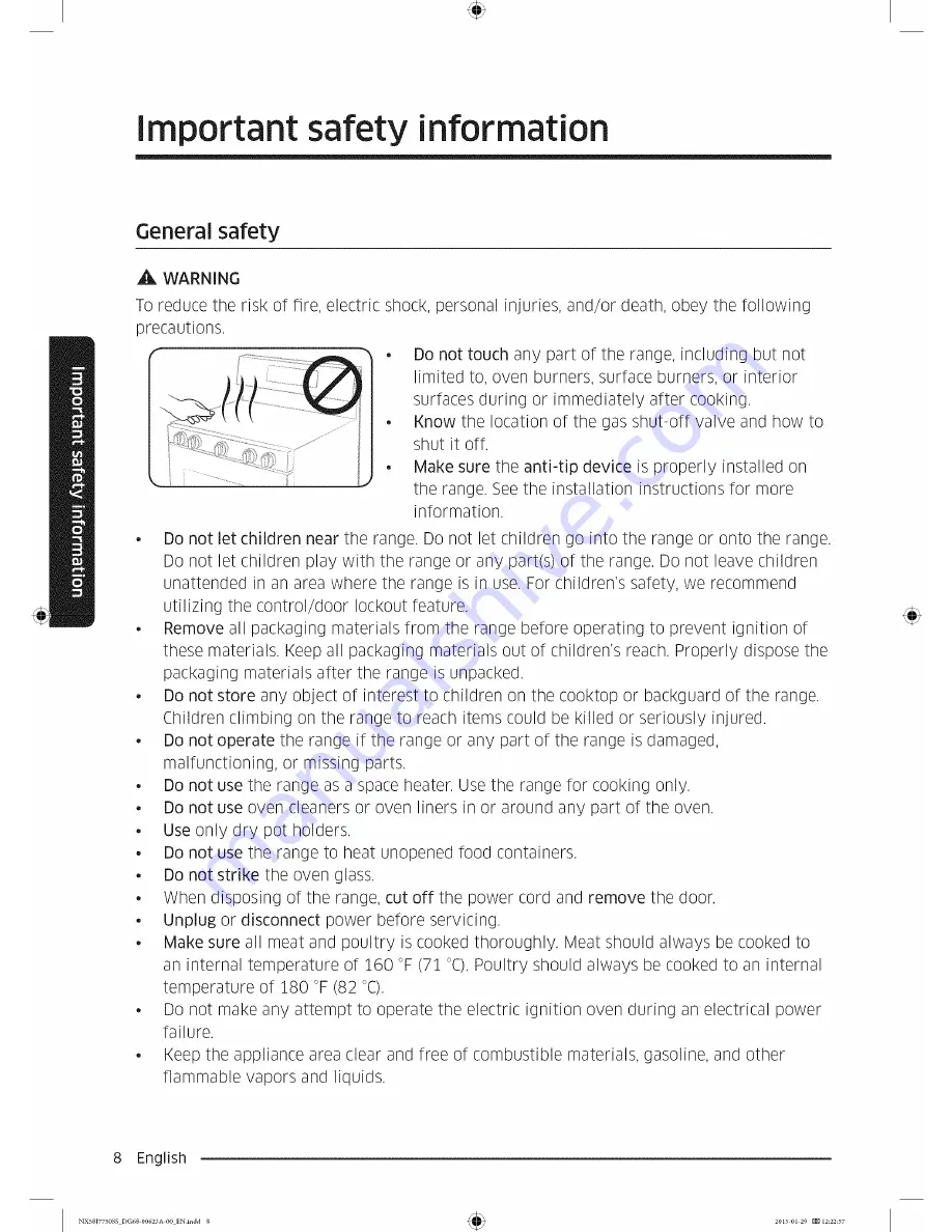 Samsung NX5837750SS User Manual Download Page 8