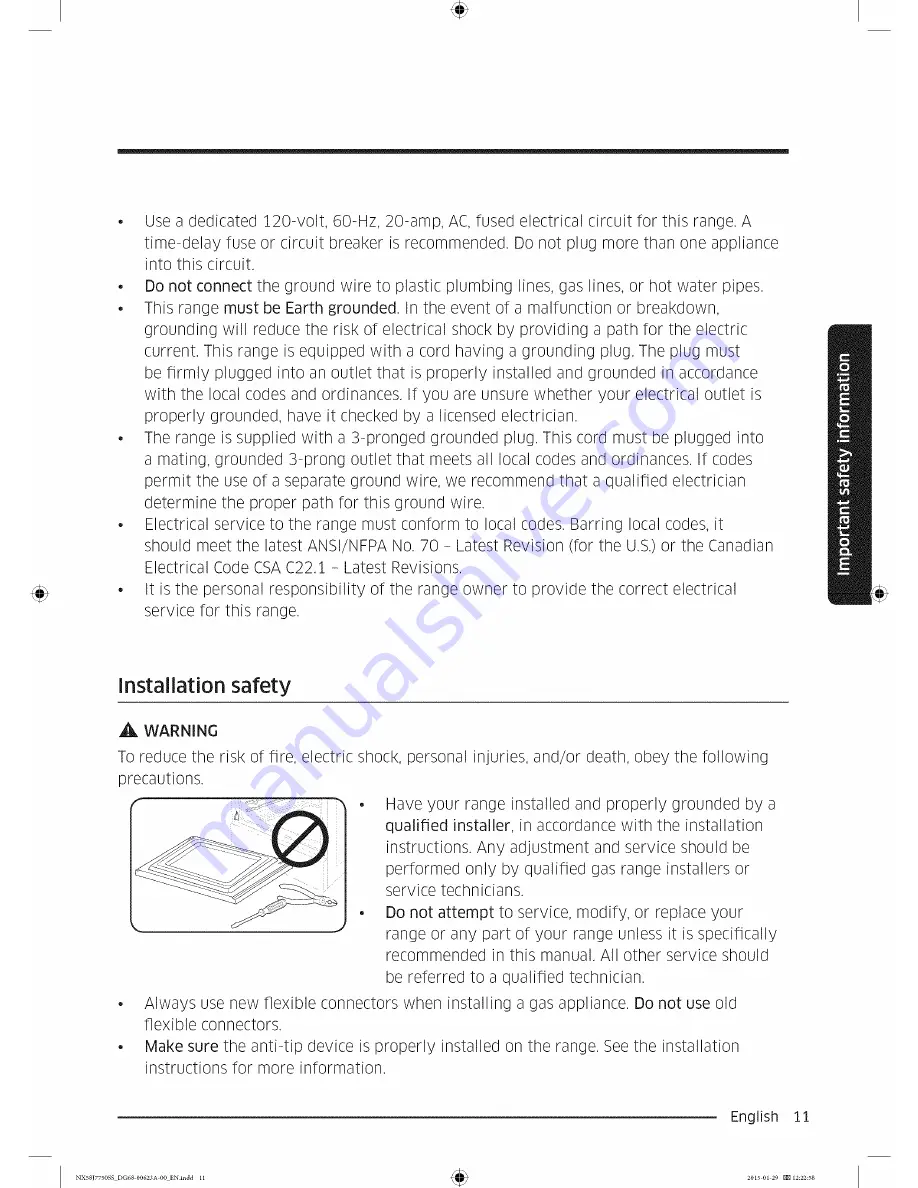 Samsung NX5837750SS User Manual Download Page 11