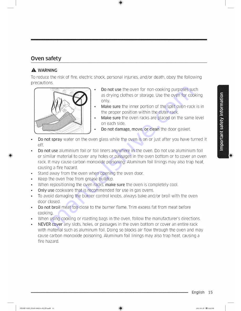 Samsung NX5837750SS User Manual Download Page 15