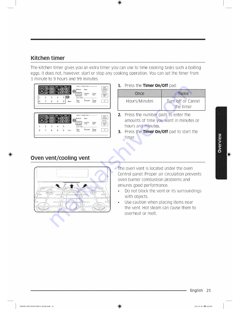 Samsung NX5837750SS User Manual Download Page 21